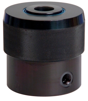 Hollow piston cylinder single acting, with spring return